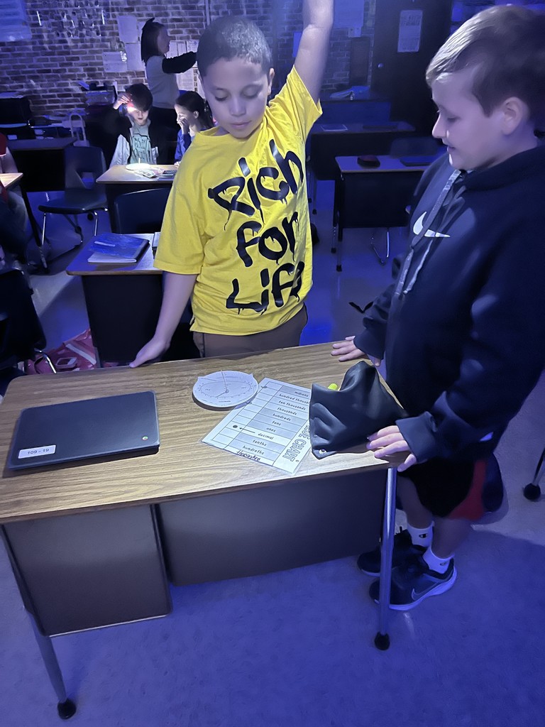 Using a flashlight to explore sunrise and sunset patterns.