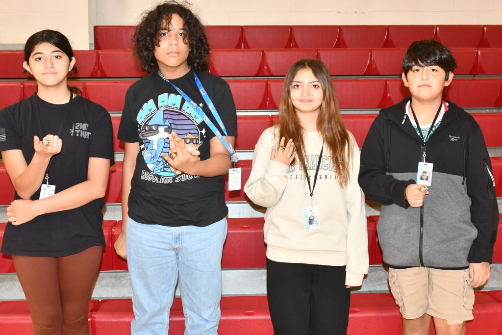 WHMS Students with Rings