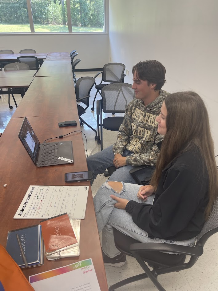 WHHS Yearbook committee students worked with the Camden artist for this year's yearbook.