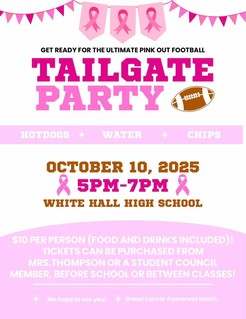 Ultimate Pink Out Football Tailgate Party -October 10 5 - 7 pm