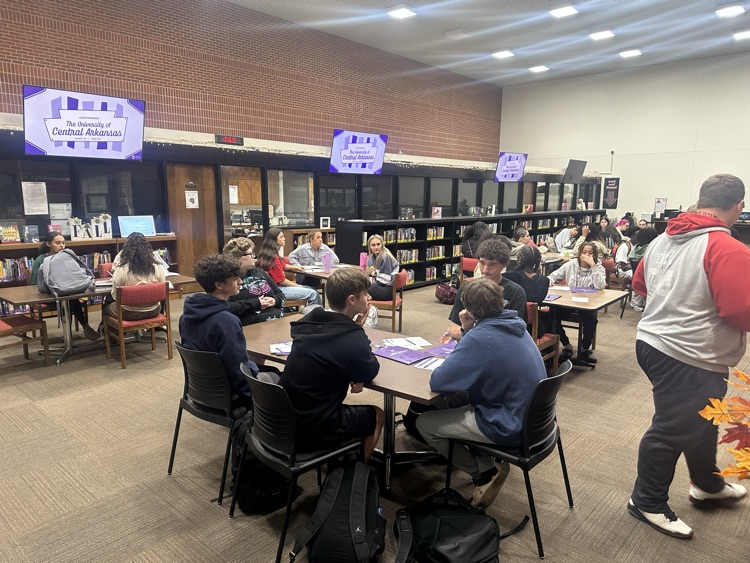 WHHS seniors participating in an UCA informational meeting.