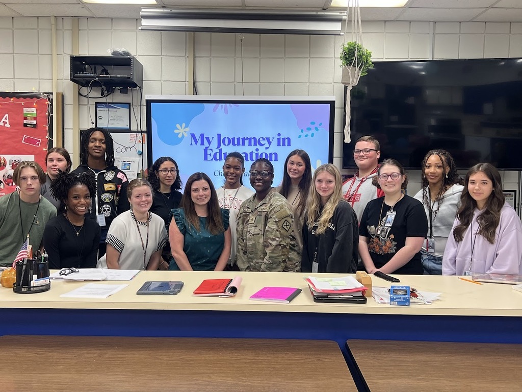Mrs. Rowe's pre-educator students were inspired by a successful former pre-educator student.