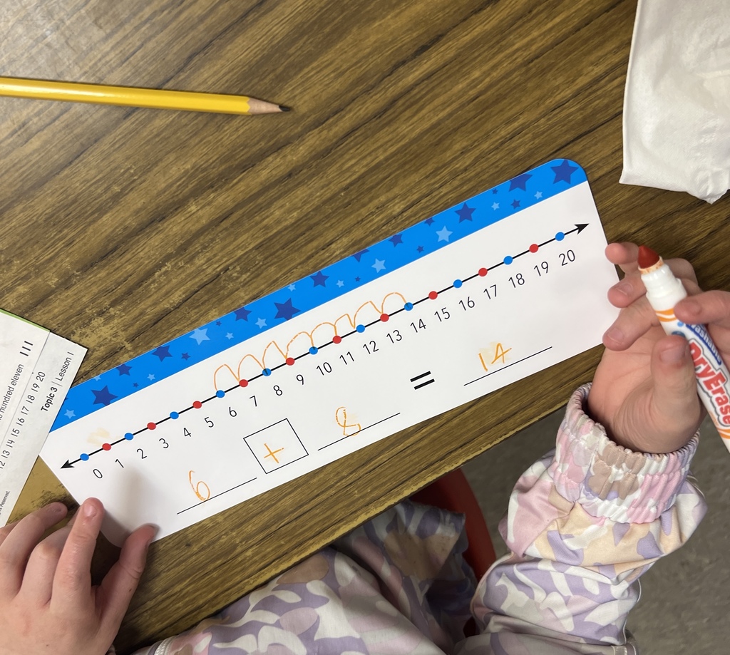 Adding to 20 with a number line