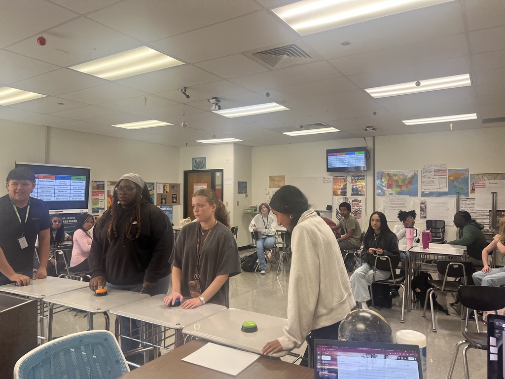 Mr. Lewis’ 10th grade Accelerated Civics class is showing what they’ve learned in a buzz off!