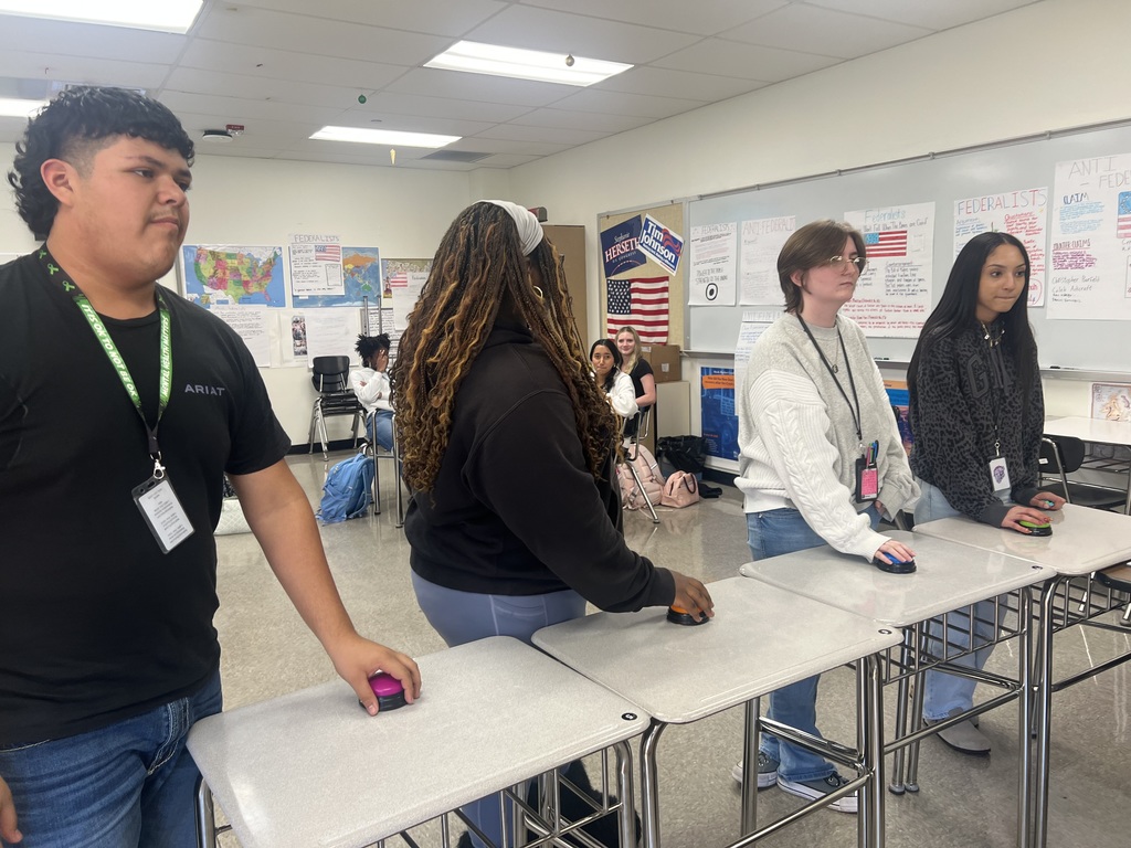 Mr. Lewis’ 10th grade Accelerated Civics class is showing what they’ve learned in a buzz off!