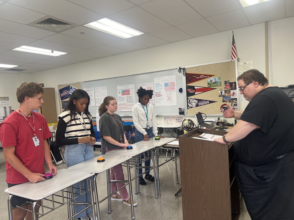 Mr. Lewis’ 10th grade Accelerated Civics class is showing what they’ve learned in a buzz off!