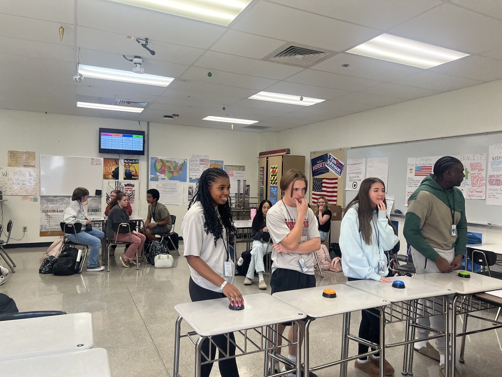 Mr. Lewis’ 10th grade Accelerated Civics class is showing what they’ve learned in a buzz off!