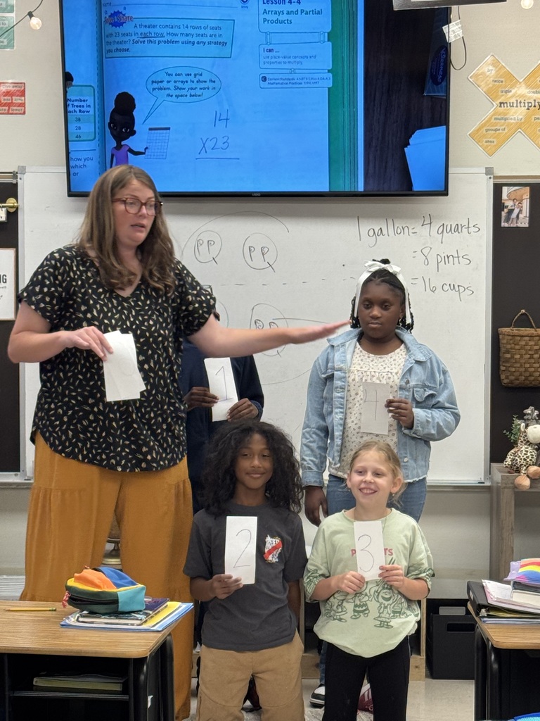 Students acting like fractions in math class