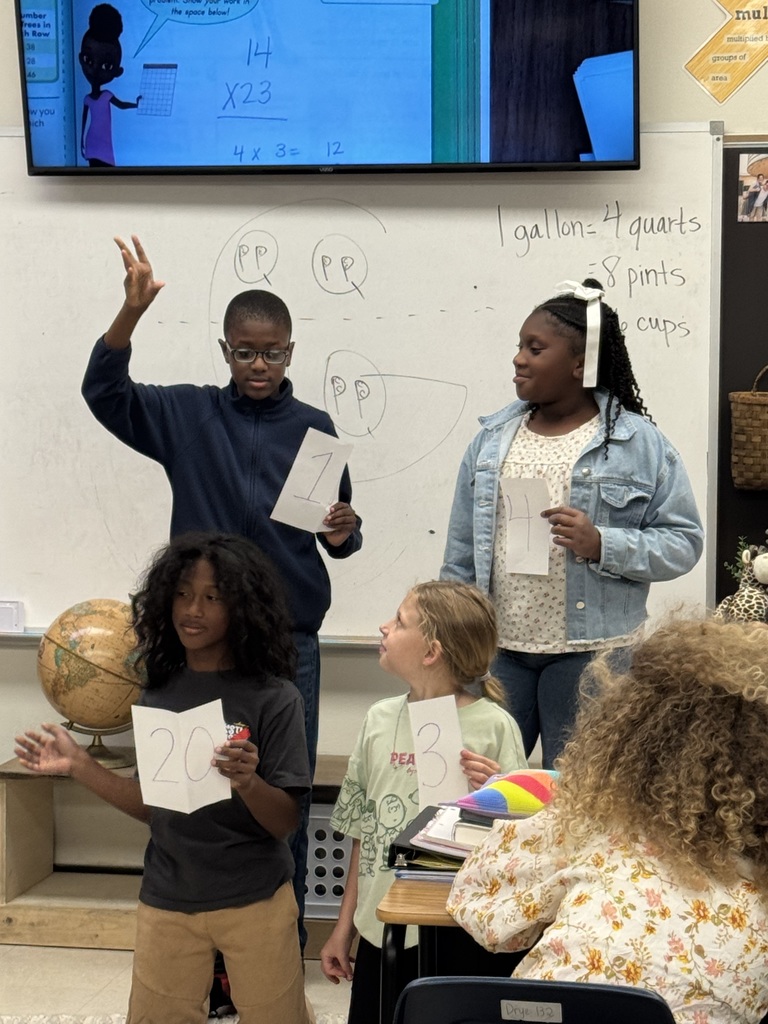 Students acting like fractions in math class