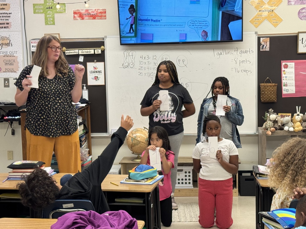 Students acting like fractions in math class