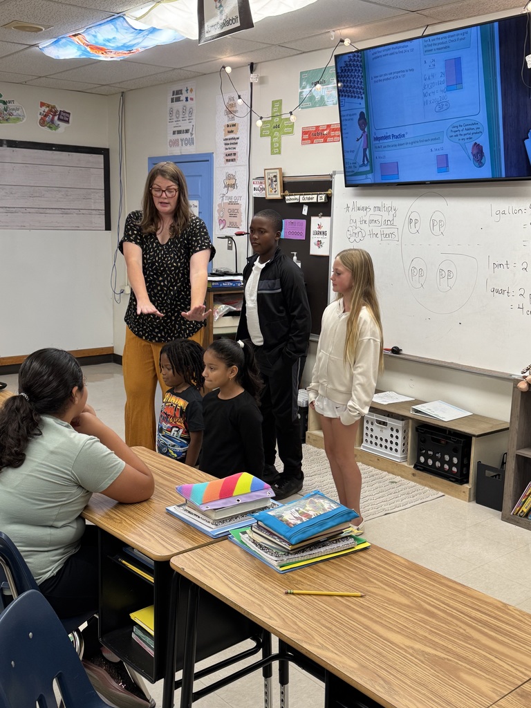 Students acting like fractions in math class