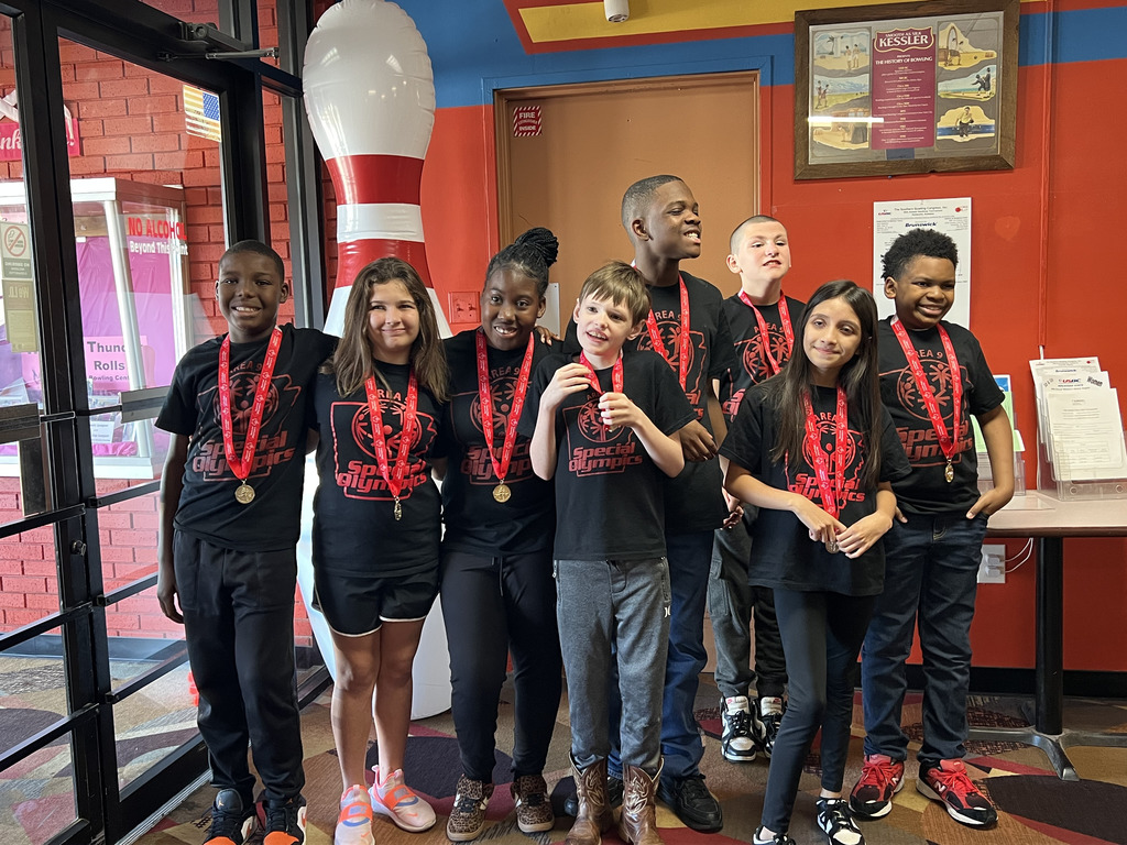 WHMS Students at the Special Olympics bowling event