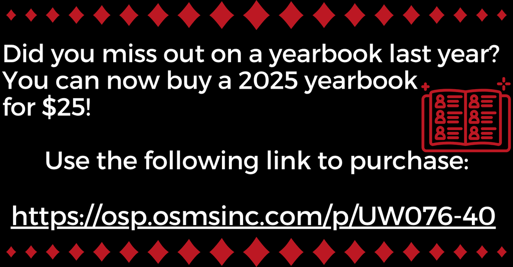 There are a few yearbooks left from last year available for purchase for $25!