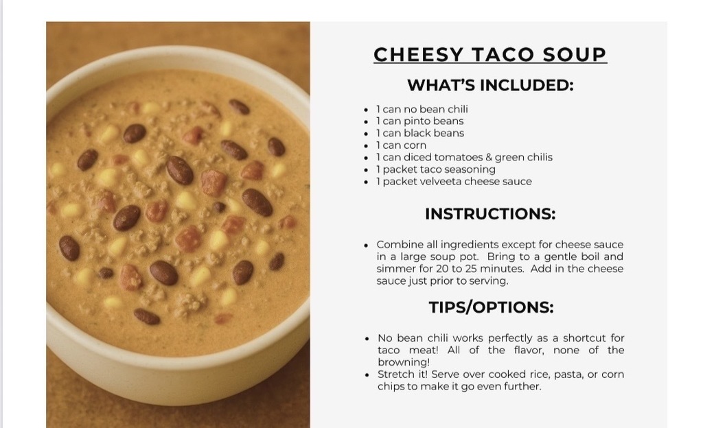 cheesy taco soup