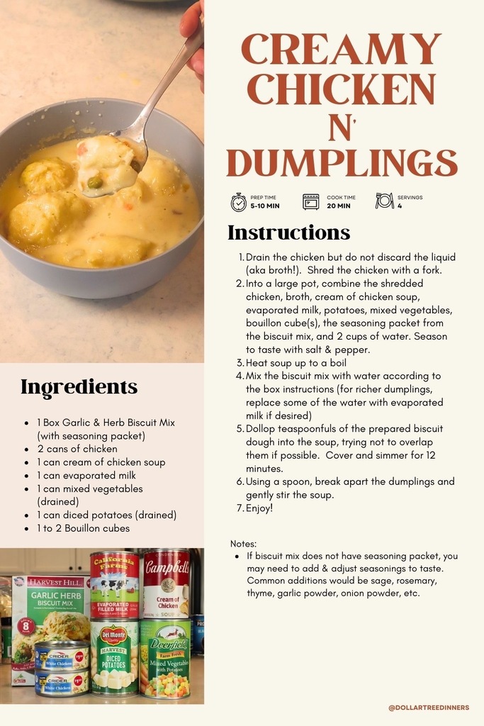creamy chicken and dumplings