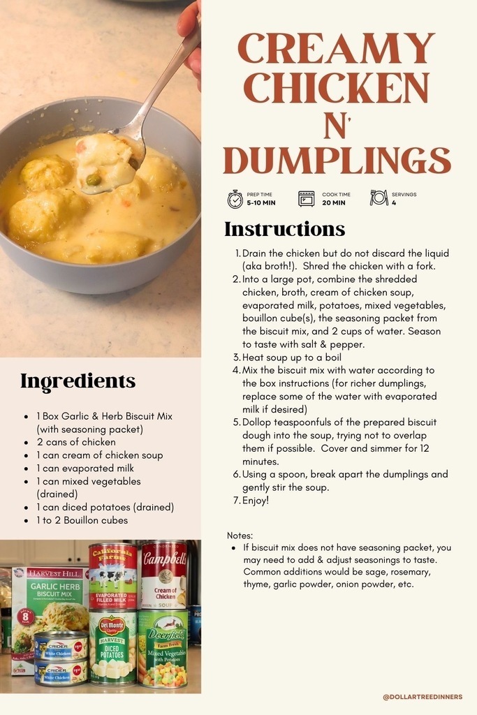 creamy chicken and dumplings