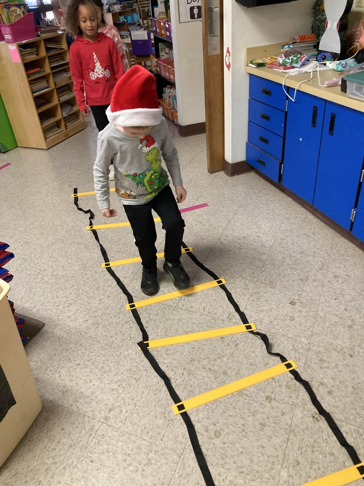 Indoor recess fun in Kindergarten