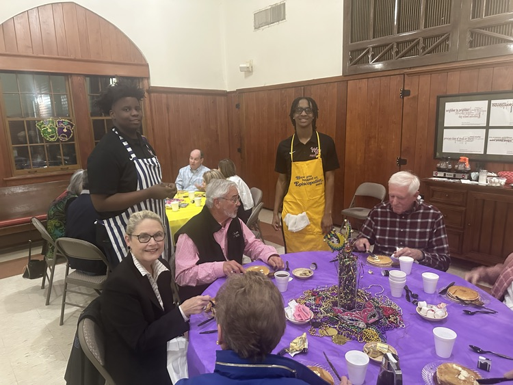 WHHS athletes volunteered at the Trinity Pancake Dinner.
