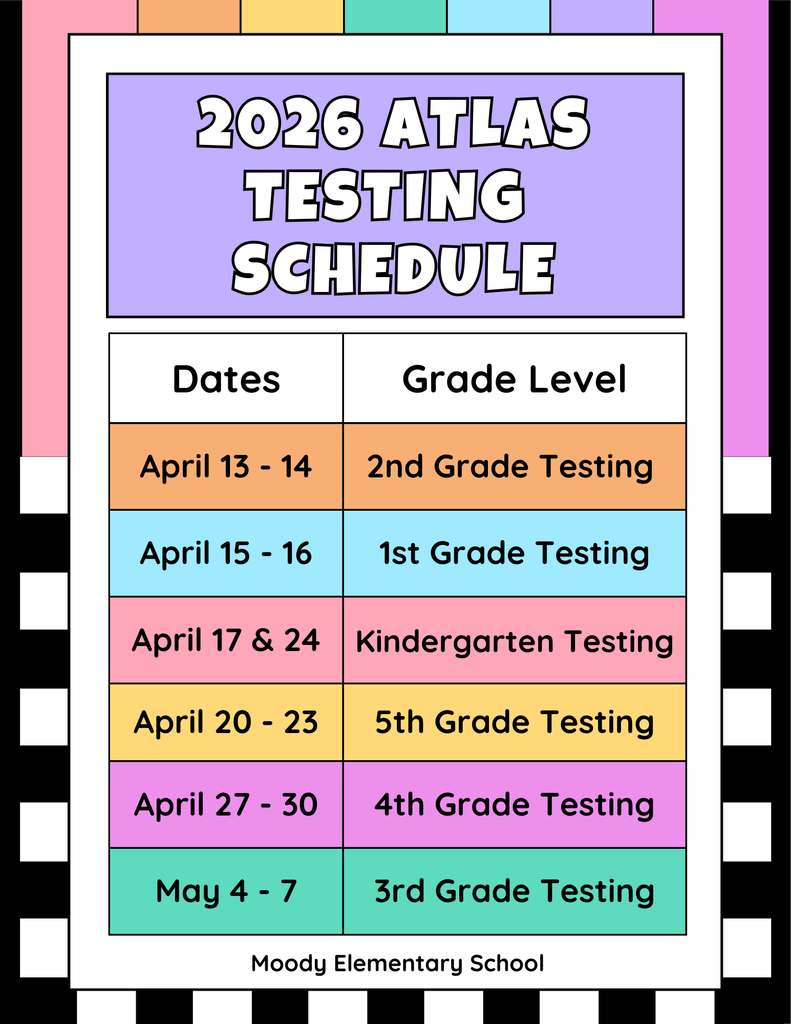 atlas testing schedule