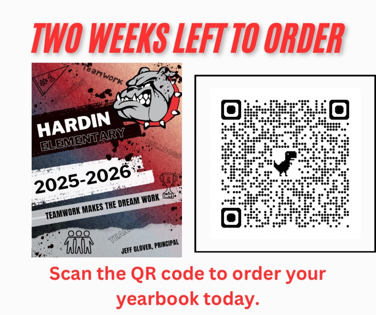 two weeks left to order yearbook scan qr code to order