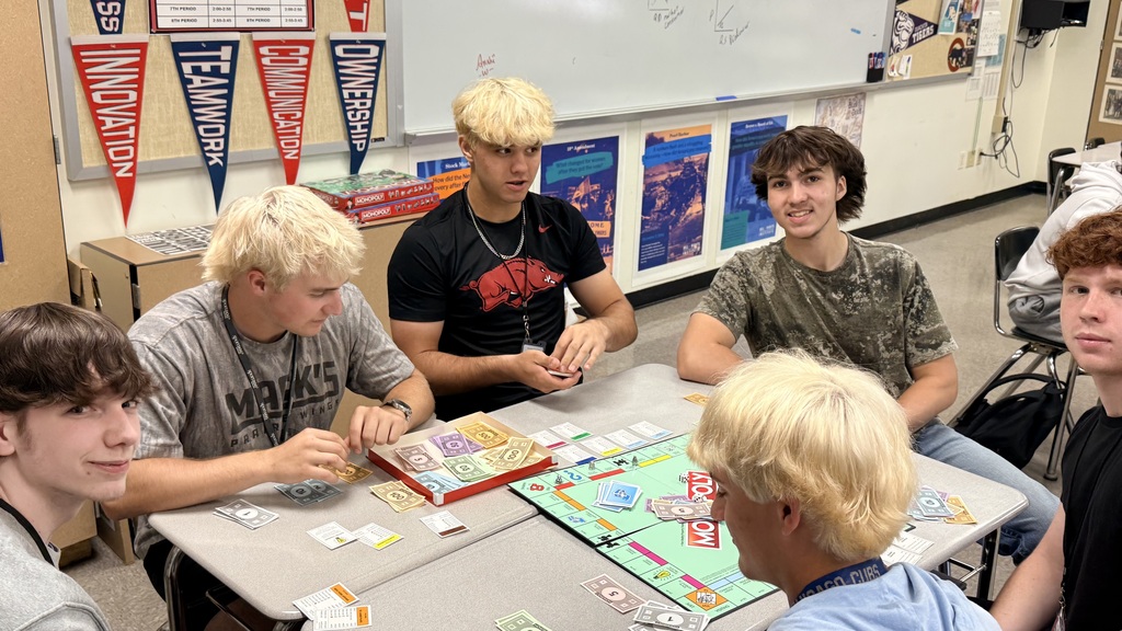 Mr. Lewis' AP US History class relaxing to celebrate the end of the class!