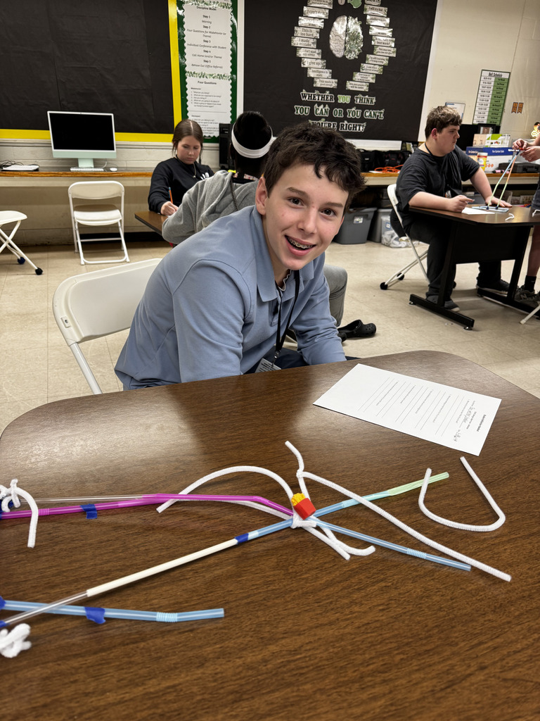 Students participating in a team building activity