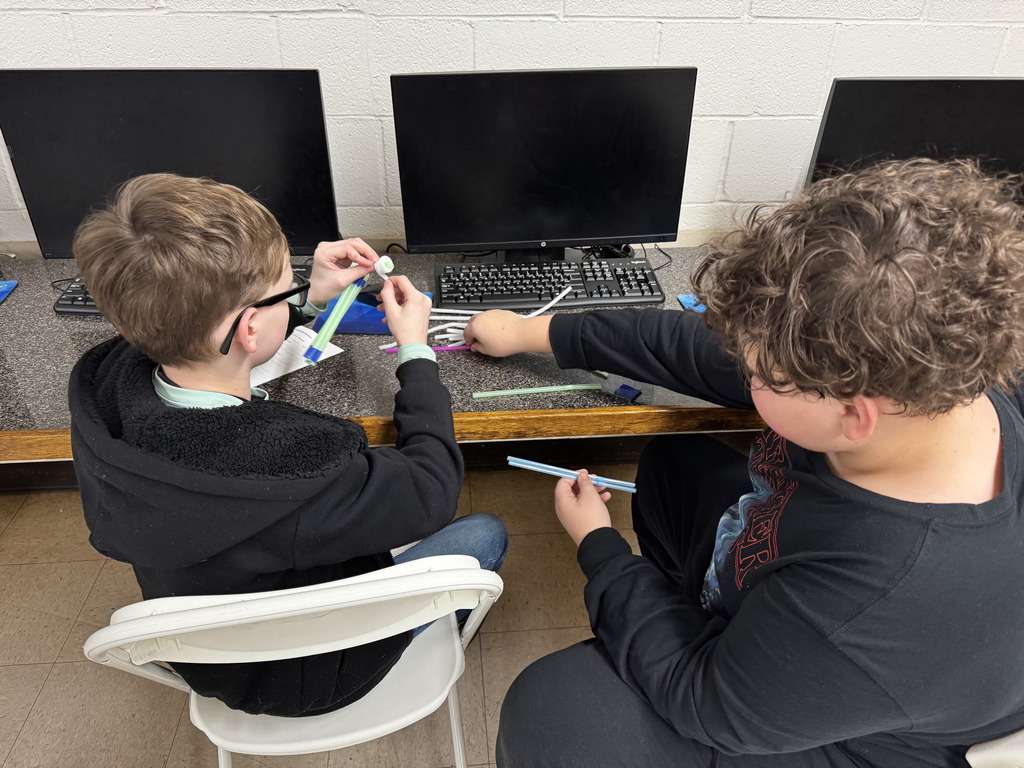 Students participating in a team building activity