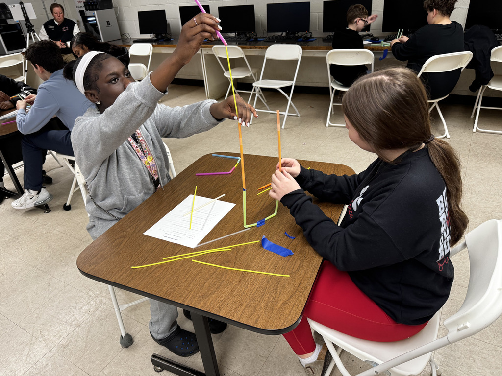Students participating in a team building activity