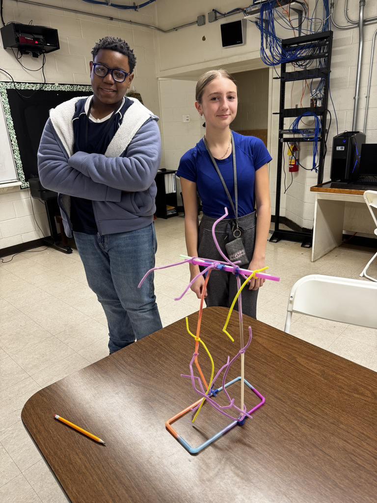 Students participating in a team building activity