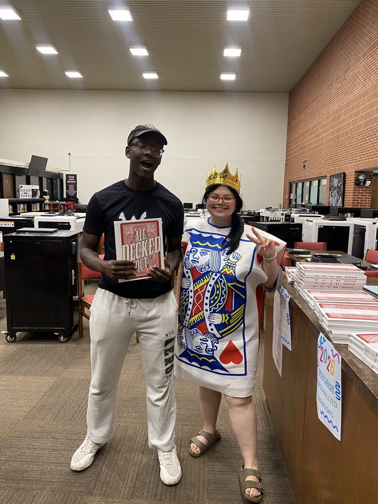 Yearbook pickup and signing event at WHHS.