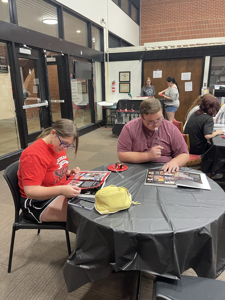 Yearbook pickup and signing event at WHHS.