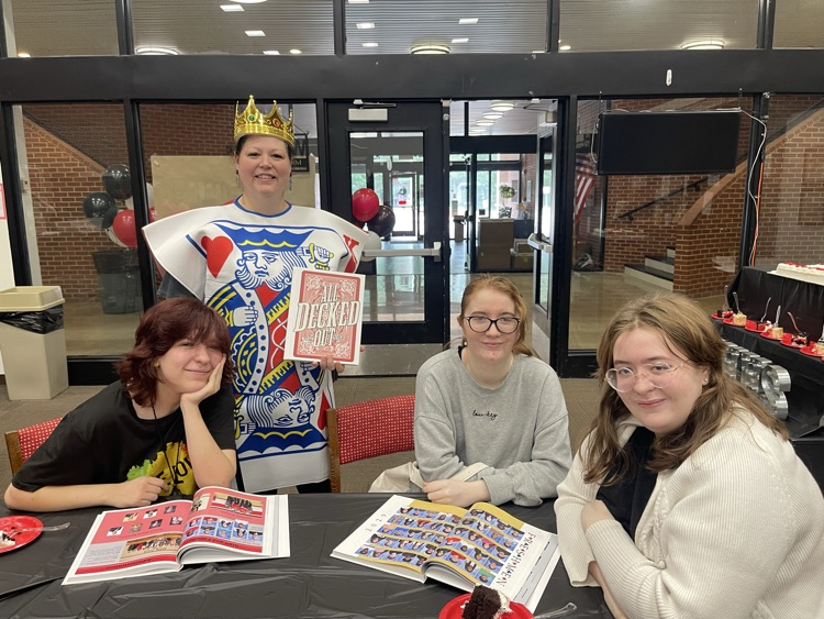 Yearbook pickup and signing event at WHHS.