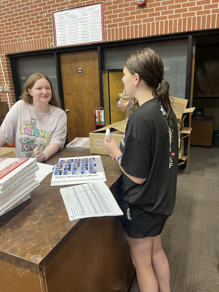 Yearbook pickup and signing event at WHHS.