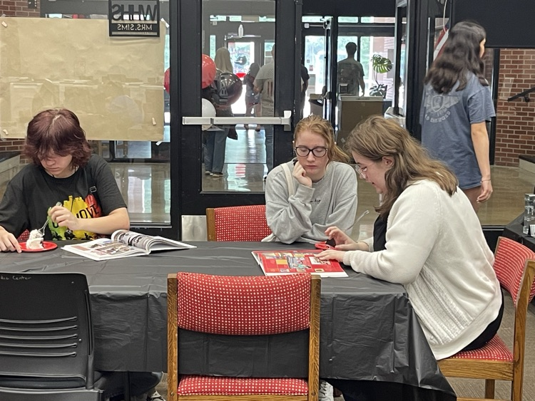 Yearbook pickup and signing event at WHHS.