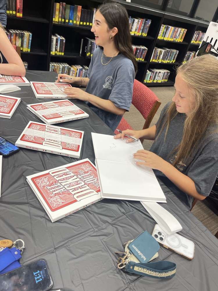 Yearbook pickup and signing event at WHHS.