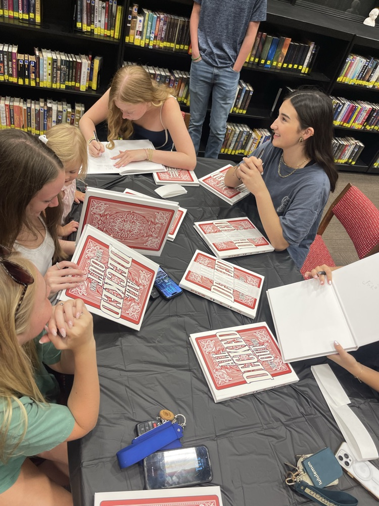 Yearbook pickup and signing event at WHHS.