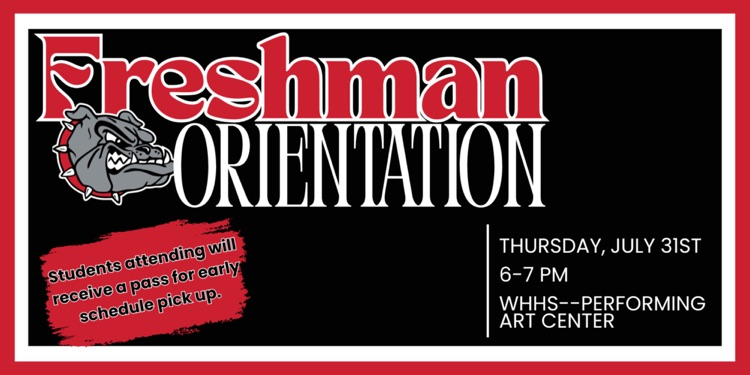 Freshman Orientation is this afternoon!