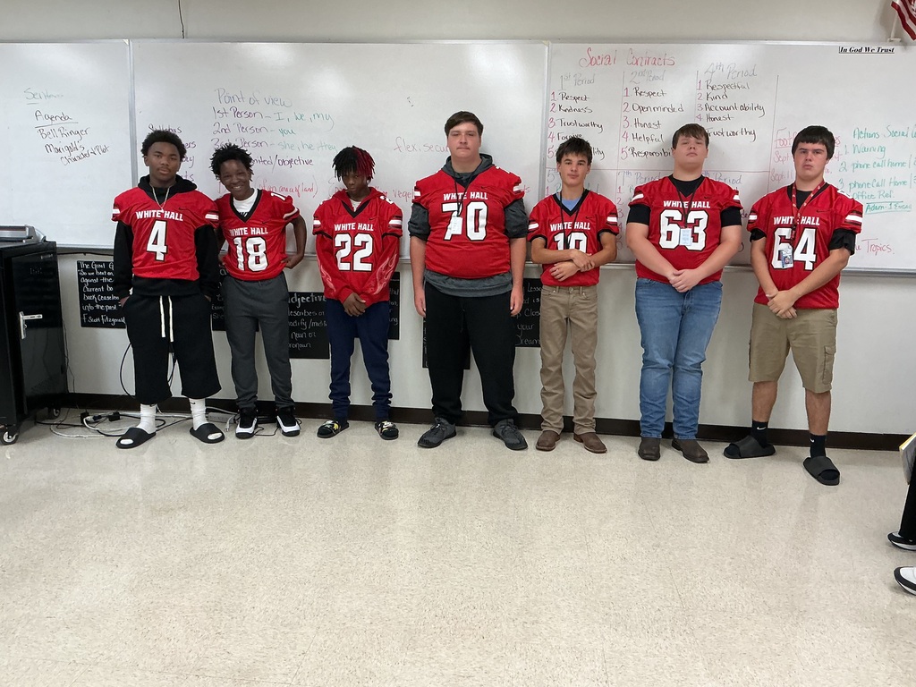 9th grade football players taught the class on game day focusing on character development, plot, and citing textual evidence for the text “Marigolds”!