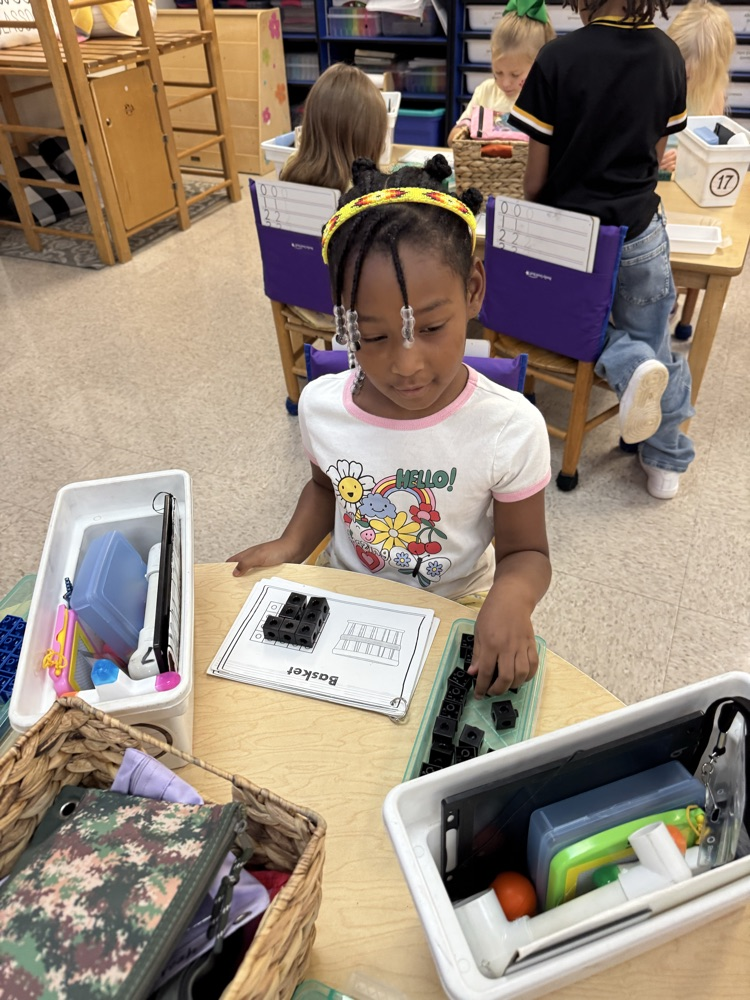 Cube building in Mrs. Vernor’s class…