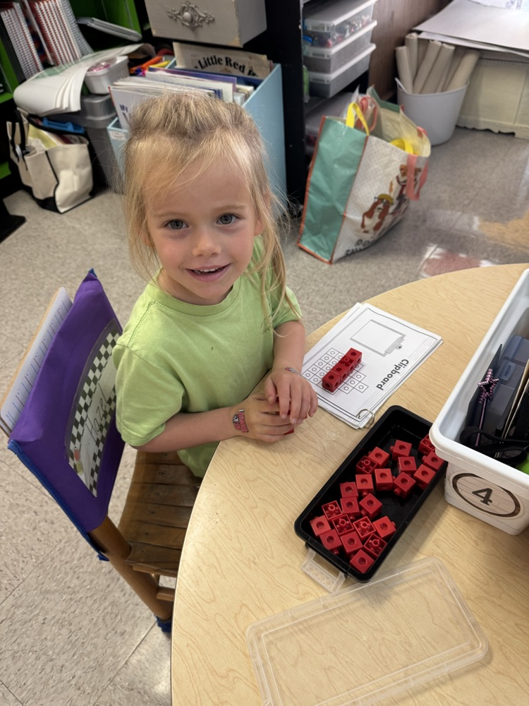Cube building in Mrs. Vernor’s class…