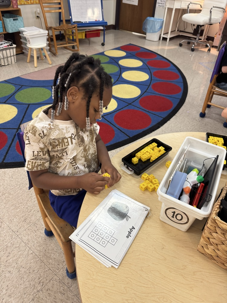 Cube building in Mrs. Vernor’s class…