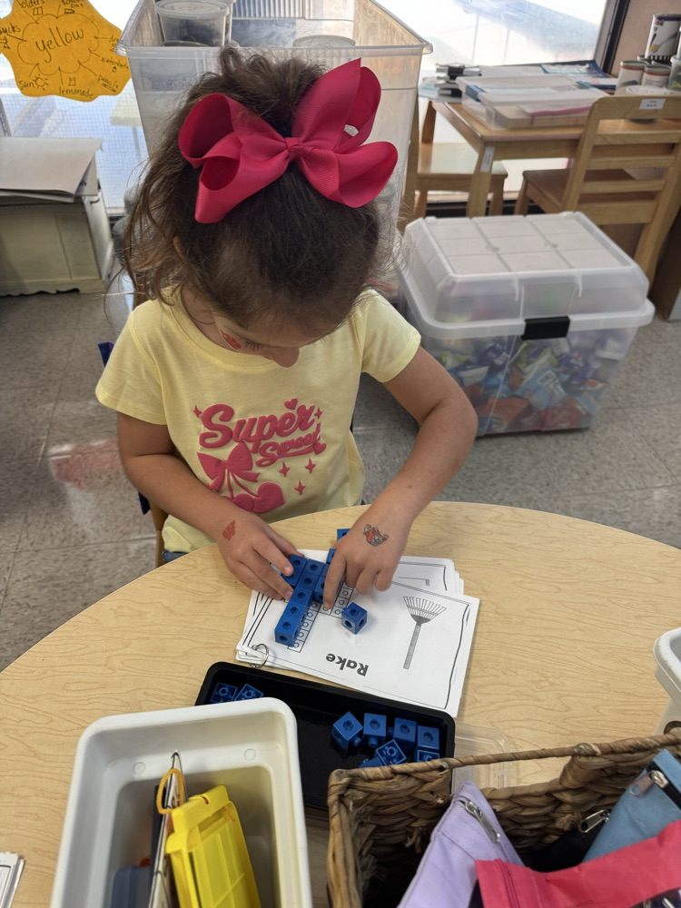 Cube building in Mrs. Vernor’s class…