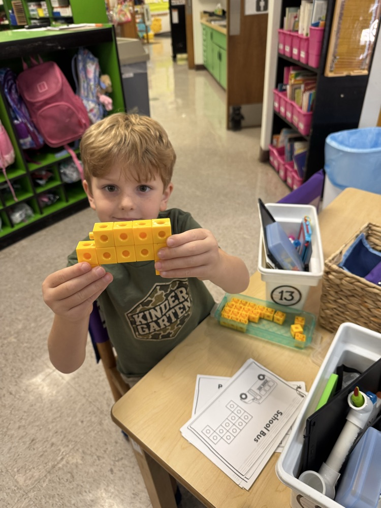 Cube building in Mrs. Vernor’s class…
