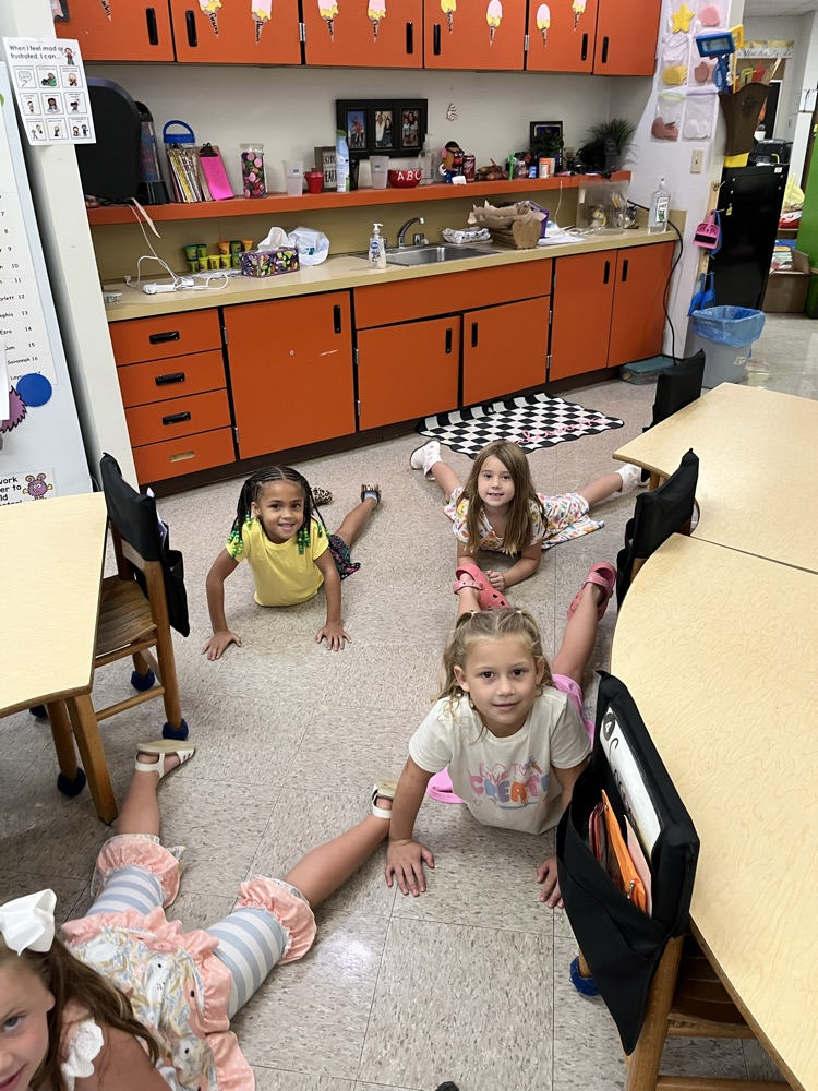 A little yoga in Mrs. Howard’s class to get our day going.  