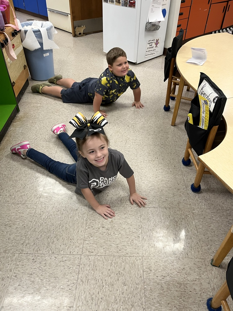 A little yoga in Mrs. Howard’s class to get our day going.  