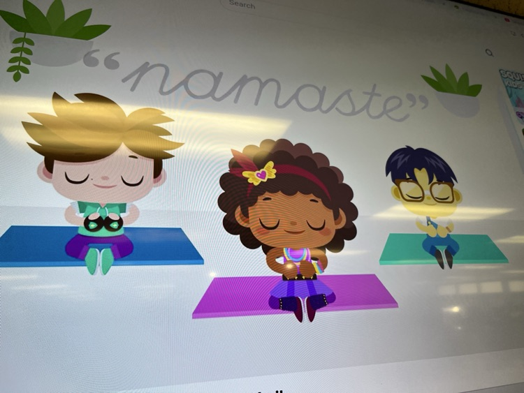 A little yoga in Mrs. Howard’s class to get our day going.  