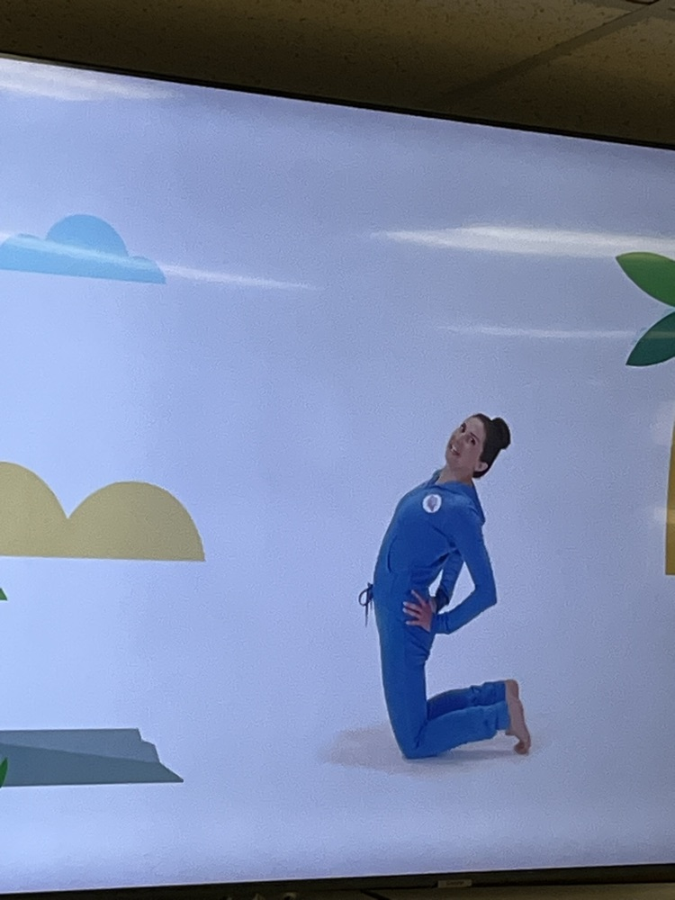 A little yoga in Mrs. Howard’s class to get our day going.  