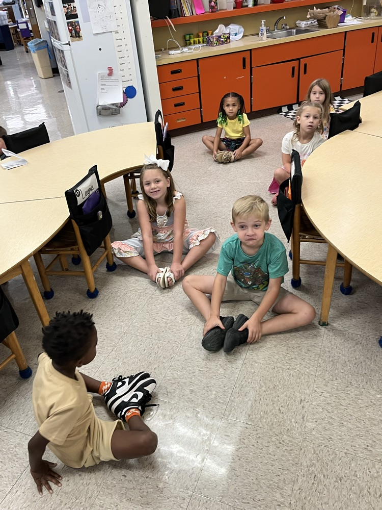 A little yoga in Mrs. Howard’s class to get our day going.  