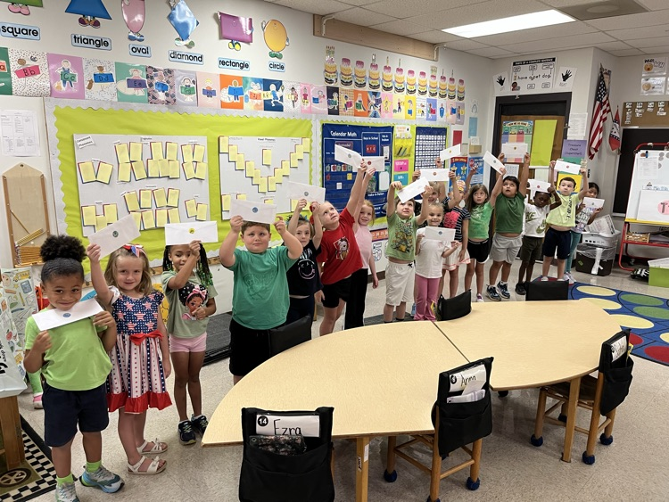 Mrs. Howard’s class has learned their home address! We dropped a letter in the office to be mailed to our home.  We have learned many facts about the post office this week.  