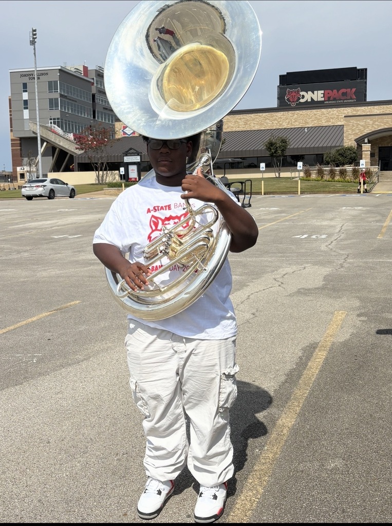 RJ Evans represented White Hall High School at Arkansas State University Band Day.